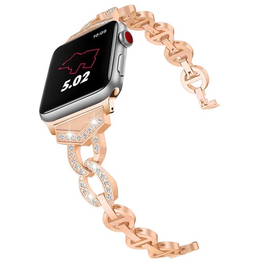 Apple Watch 6 (44mm) / Watch SE (44mm) / Watch 7 (45mm) / Watch 8 (45mm) Brățară curea de ceas design 3 rosegold