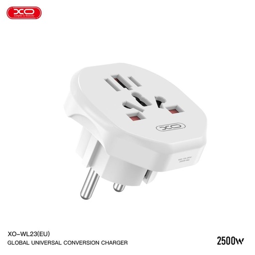 XO WL23 universal mufă adapter (Alb) – EU din standard mai multe internațional la conector