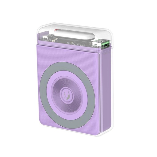 XO PR226 power bank 10000 mAh (Mov) – magnetic, transparent design, bandă luminoasă