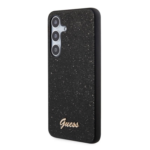 Samsung Galaxy S24+ Guess Glitter Flakes Metal Logo husă (Negru) - GUHCS24MHGGSHK