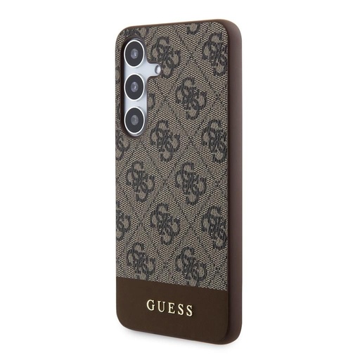 Samsung Galaxy S24+ Guess PU 4G Stripe husă (Maro) - GUHCS24MG4GLBR
