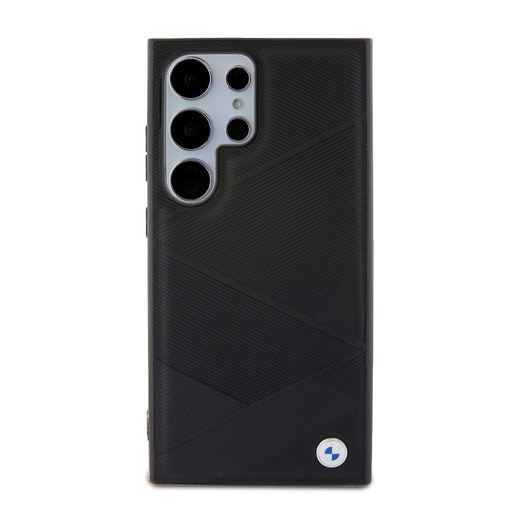 Samsung Galaxy S24 Ultra BMW Signature Leather husă – Metal Logo (Negru) - BMHCS24L23RCGPK