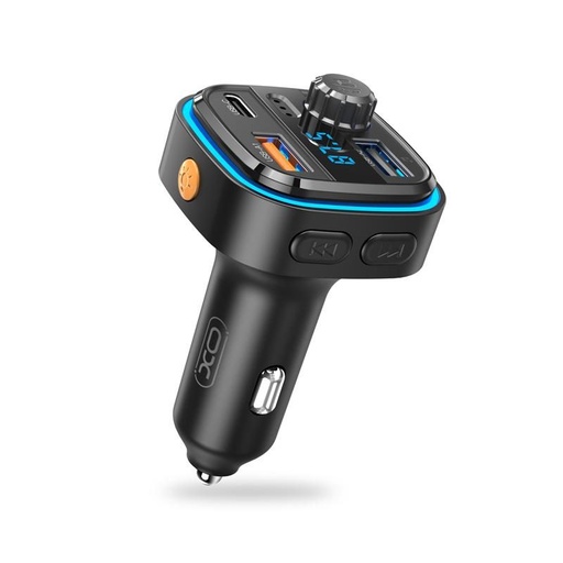 XO BCC08 FM transmitter, bluetooth, USB-C port, 3.1A, stick USB bement negru
