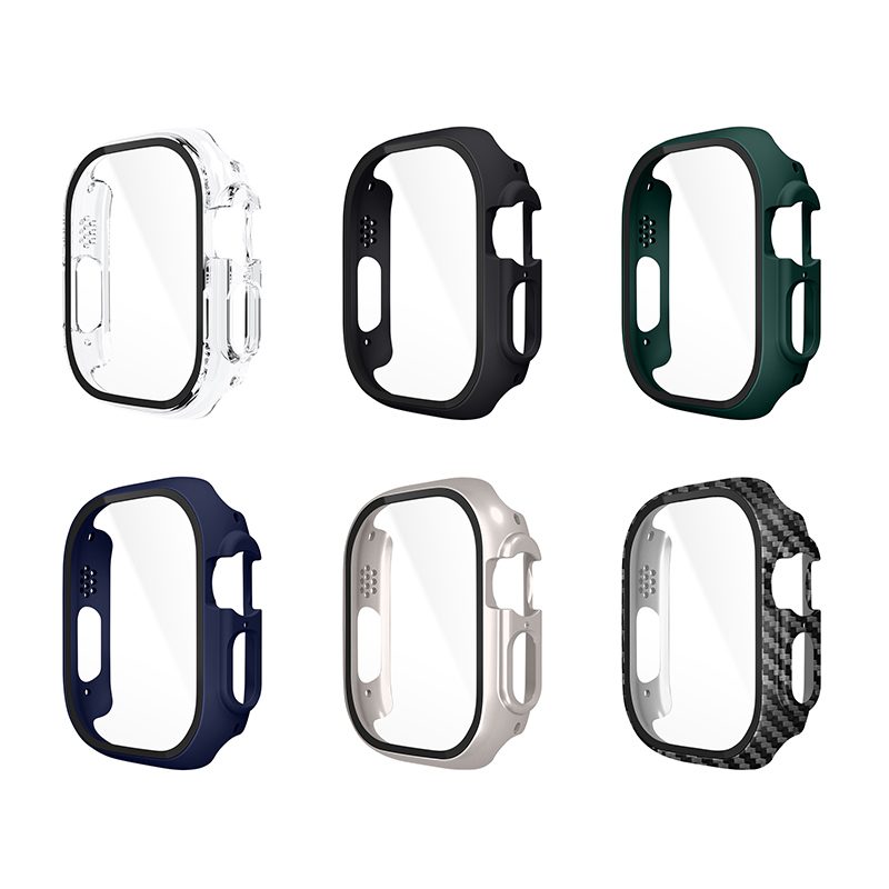 Apple Watch Ultra Hoco WS6 Shadow series tok integrált kijelzővédővel (Átlátszó)