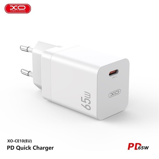 XO CE10 PD 65W încărcător rapid (Alb) – USB-C conector