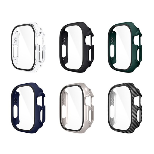 Apple Watch Ultra Hoco WS6 Shadow series husă integrat cu folie de protecție ecran (Negru)