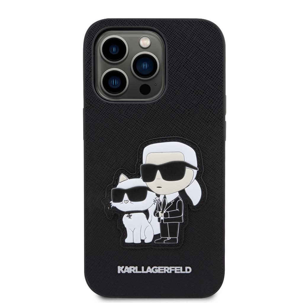 Apple iPhone 14 Pro Max Karl Lagerfeld PU Saffiano Karl and Choupette NFT tok (Fekete) – KLHCP14XSANKCPK