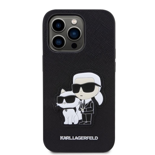 Apple iPhone 14 Pro Max Karl Lagerfeld PU Saffiano Karl and Choupette NFT husă (Negru) – KLHCP14XSANKCPK
