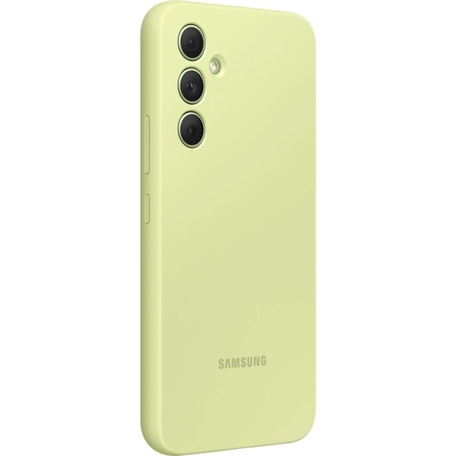 Samsung Galaxy A54 5G Silicone Cover husă cu cordon (Lime verde)