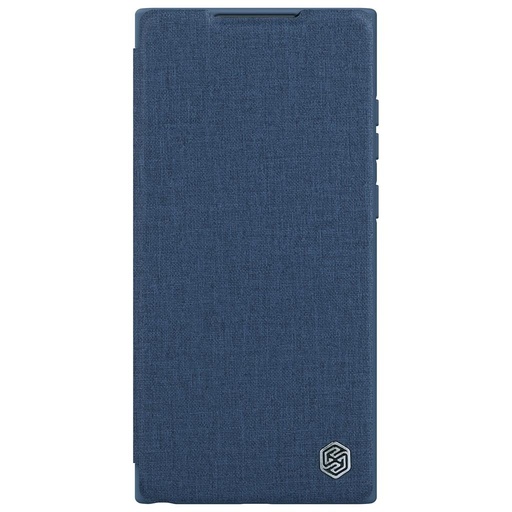 Samsung Galaxy S23 Ultra Nillkin Qin cloth pro cu protecție cameră textil husă tip carte (Albastru)