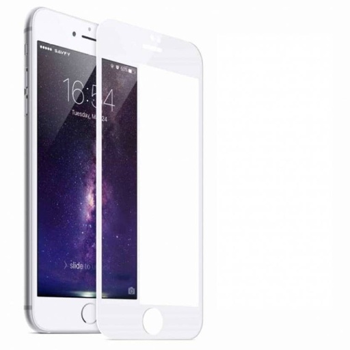 Apple iPhone 6/7/8 curbat sticlă securizată, transparent (alb ramă)