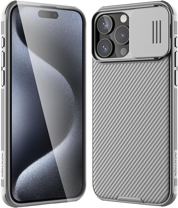 Apple iPhone 15 Pro Max Nillkin Camshield Pro hátlap tok (Szürke)