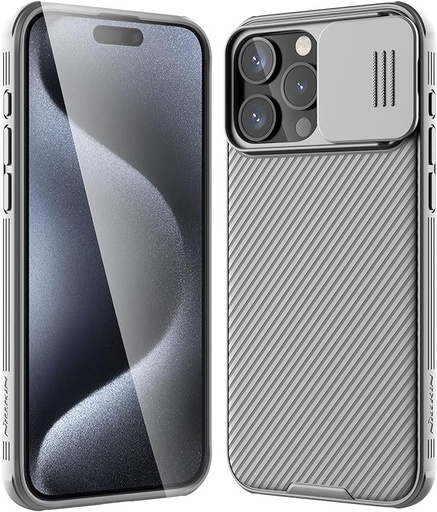 Apple iPhone 15 Pro Max Nillkin Camshield Pro husă spate (Gri)