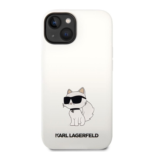 Apple iPhone 14 Plus Karl Lagerfeld Liquid Silicone Choupette NFT husă (Alb) – KLHCP14MSNCHBCH