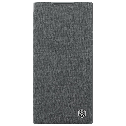 Samsung Galaxy S23 Ultra Nillkin Qin cloth pro cu protecție cameră textil husă tip carte (Gri)