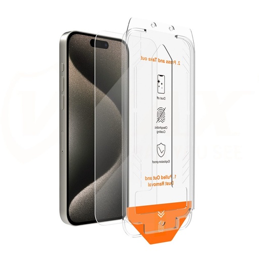 Apple iPhone 13 / 13 Pro / 14 / 16e Vmax sticlă securizată cu aplicator (Transparent)