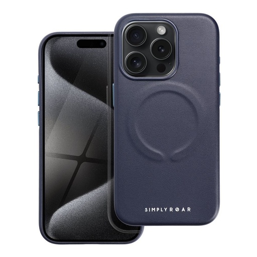 Apple iPhone 15 Pro Roar Leather magsafe husă spate (Albastru)