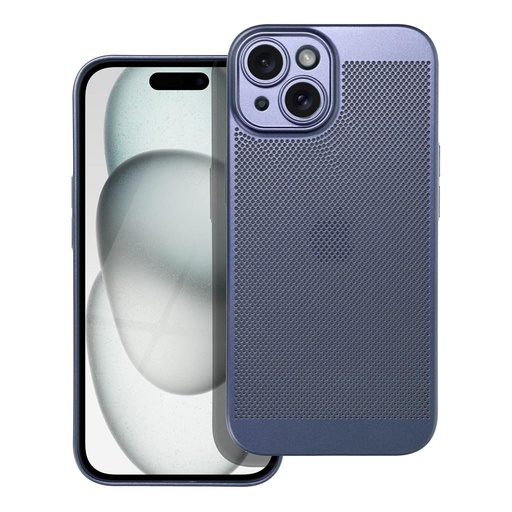 Apple iPhone 15 Breezy perforat plastic husă spate (Albastru)