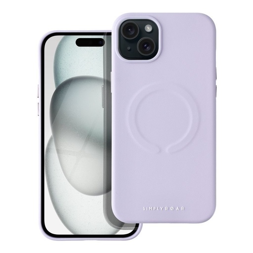 Apple iPhone 15 Plus Roar Leather magsafe husă spate (Mov)