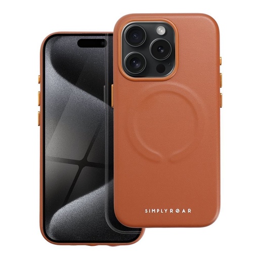 Apple iPhone 15 Pro Roar Leather magsafe husă spate (Maro)