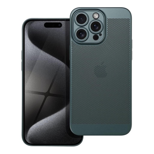 Apple iPhone 15 Pro Max Breezy perforat plastic husă spate (Verde)