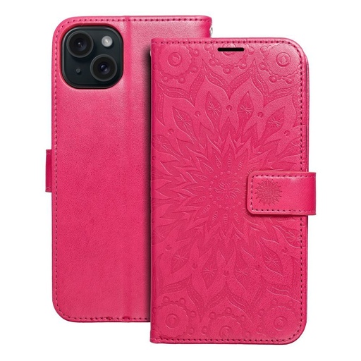 Apple iPhone 15 Plus Forcell MEZZO cu clapetă husă (Magenta)