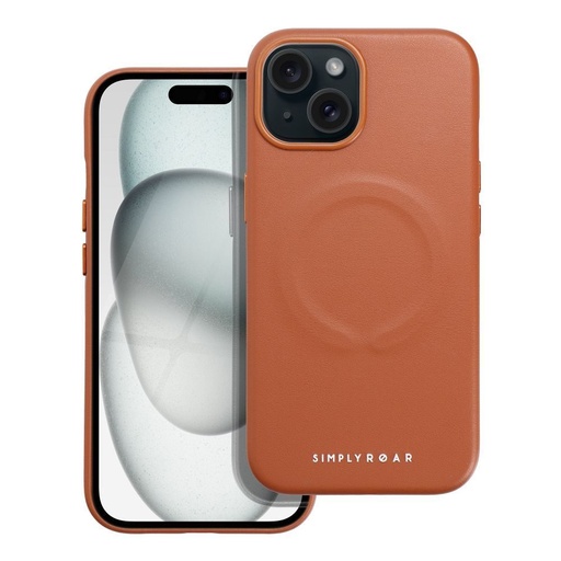Apple iPhone 15 Roar Leather magsafe husă spate (Maro)