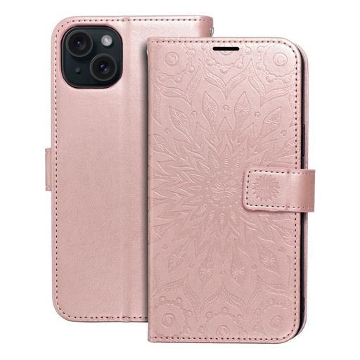 Apple iPhone 15 Plus Forcell MEZZO cu clapetă husă (Rosegold)