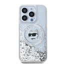 Apple iPhone 15 Pro Max Karl Lagerfeld Liquid Glitter Choupette Head MagSafe tok (Átlátszó) – KLHMP15XLGCHSGH