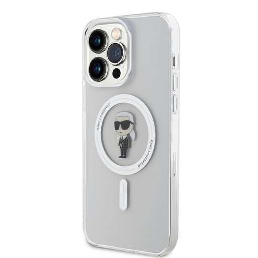Apple iPhone 15 Pro Max Karl Lagerfeld IML Iconic MagSafe husă (Transparent) – KLHMP15XHFCKNOT