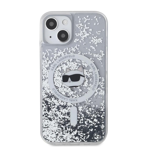 Apple iPhone 15 Karl Lagerfeld Liquid Glitter Choupette Head MagSafe husă (Transparent) – KLHMP15SLGCHSGH