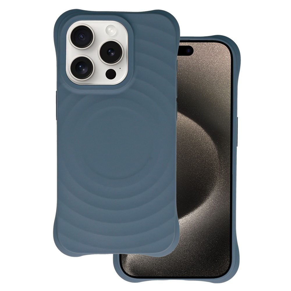 Apple iPhone 15 Tel Protect Wave magsafe hátlap tok (Kék)
