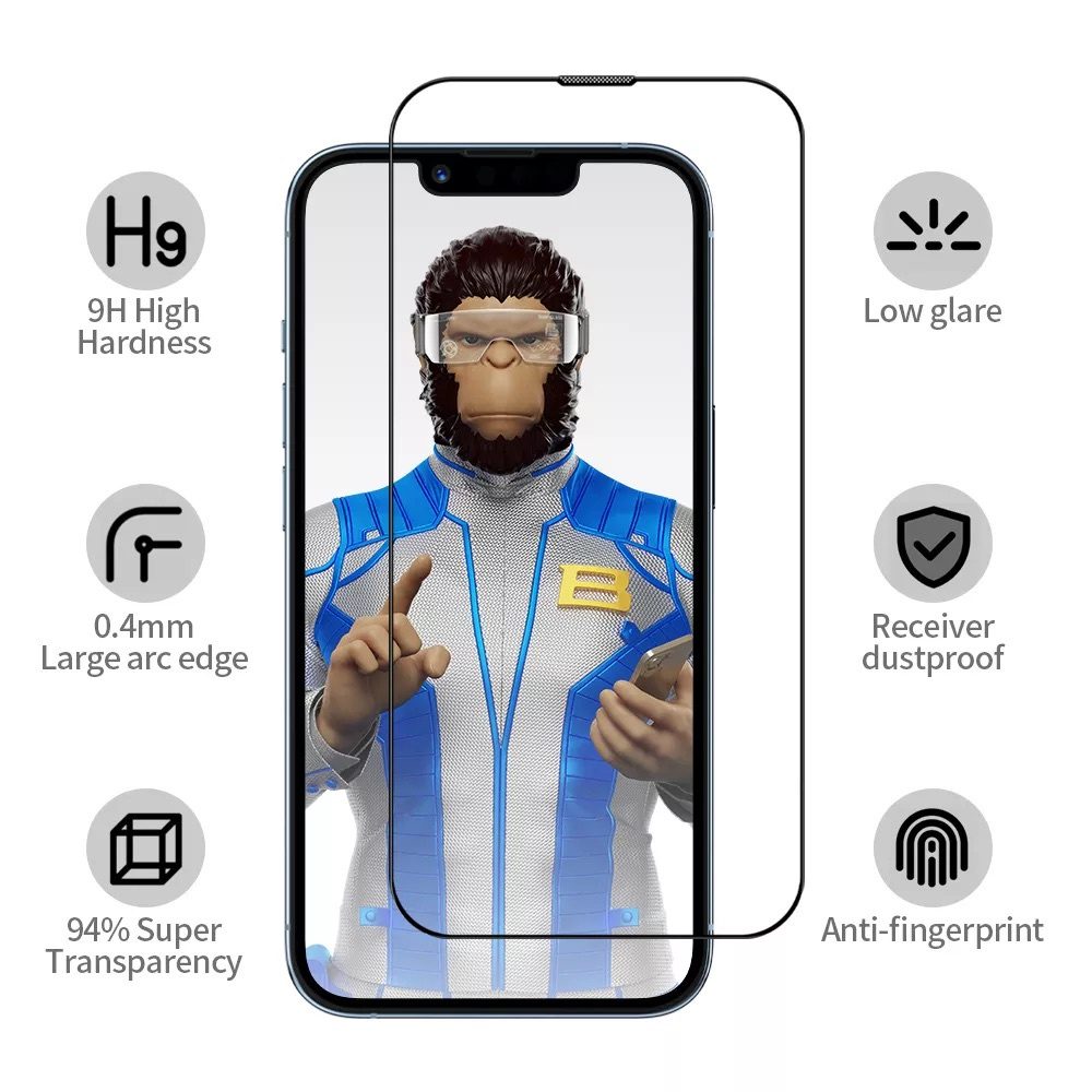 Apple iPhone 15 Pro BLUEO Ultra clear tükröződésmentes prémium üvegfólia átlátszó