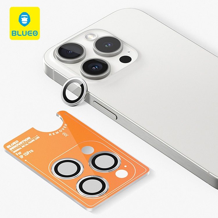 Apple iPhone 15 Pro BLUEO metal frame kamera védő szürke