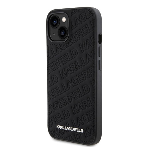 Apple iPhone 15 Karl Lagerfeld PU Quilted Pattern husă (Negru) – KLHCP15SPQKPMK