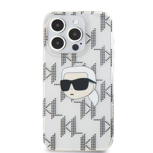 Apple iPhone 15 Pro Max Karl Lagerfeld IML Electroplated Karl Head husă (Transparent) – KLHCP15XHKLPKHT