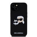 Apple iPhone 15 Pro Max Black Karl Lagerfeld Liquid Silicone Double Heads MagSafe tok (Fekete) – KLHMP15XSKCHPPLK