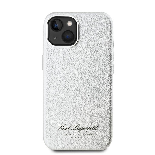 Apple iPhone 15 Karl Lagerfeld Grained PU Hotel RSG husă (Gri) – KLHCP15SPGWCMKHG
