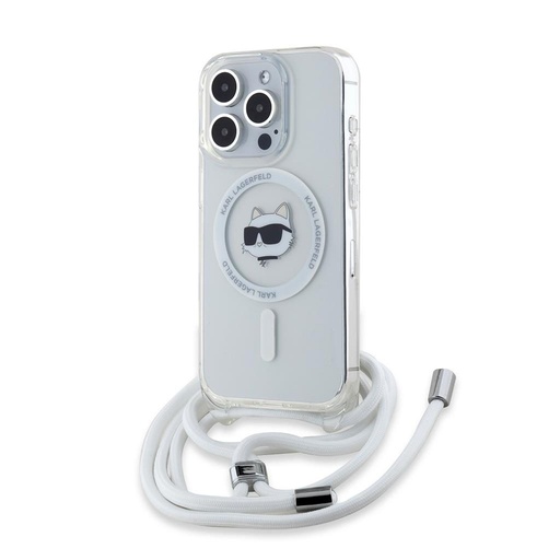 Apple iPhone 15 Pro Karl Lagerfeld IML Crossbody Choupette Head MagSafe husă (Transparent) – KLHMP15LHCCHNT