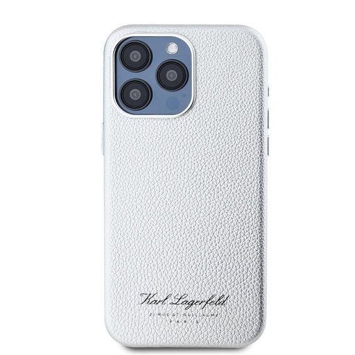 Apple iPhone 15 Pro Max Karl Lagerfeld Grained PU Hotel RSG husă (Gri) – KLHCP15XPGWCMKHG