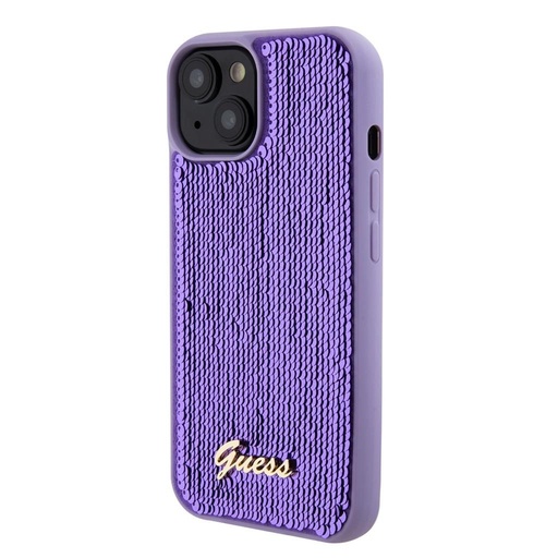 Apple iPhone 15 Guess Sequin Script Logo husă (Mov) - GUHCP15SPSFDGSU