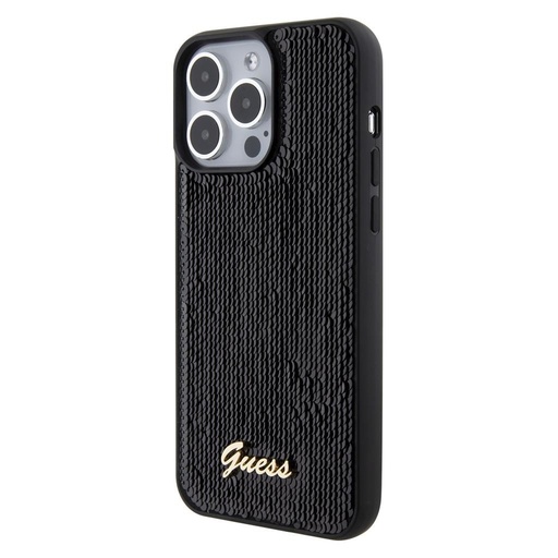 Apple iPhone 15 Pro Max Guess Sequin Script Logo husă (Negru) - GUHCP15XPSFDGSK