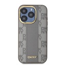 Apple iPhone 15 Pro Max DKNY PU Leather Checkered Pattern Magsafe hátlap tok (Bézs - DKHMP15XPCPVSLE)