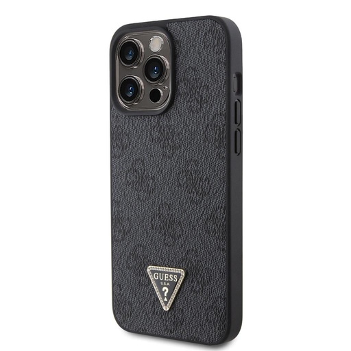 Apple iPhone 15 Pro Max Guess PU 4G Strass Triangle husă (Negru) - GUHCP15XP4TDPK