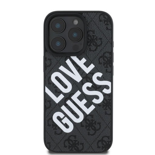 Apple iPhone 16 Pro Max Guess PU Leather 4G Big Love Logo MagSafe husă (Negru) - GUHMP16XP4PLGWK