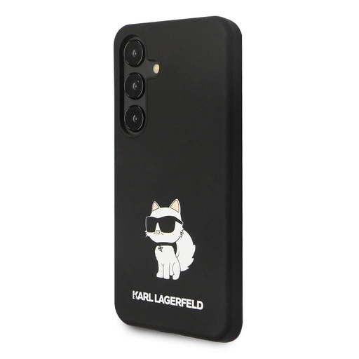 Samsung Galaxy S24 Negru Karl Lagerfeld Liquid Silicone Choupette NFT husă (Negru) – KLHCS24SSNCHBCK