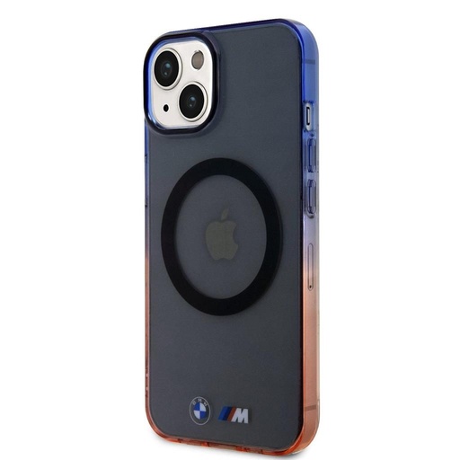 Apple iPhone 15 BMW M Collection IML Gradient Bumper MagSafe husă (Gri) - BMHMP15SHTGE