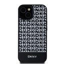 Apple iPhone 15 DKNY PU Leather Repeat Pattern Bottom Stripe MagSafe hátlap tok (Fekete - DKHMP15SPSOSPK)