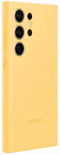 Samsung Galaxy S24 Ultra Silicone Cover husă cu cordon (Galben)