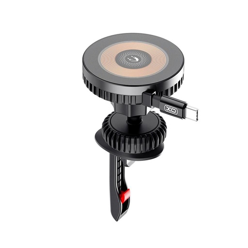 XO CX024 fără fir auto magsafe încărcător rapid (pentru grilă ventilație) (Negru)